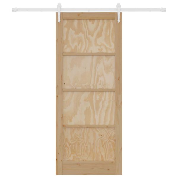 vidaXL Sliding Door ORKDAL Brown 86 x 211 cm Solid Pine Wood