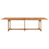 vidaXL 11 Piece Garden Dining Set 280x90x75 cm Solid Wood Acacia