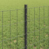 vidaXL Fence with Post Grey 0.6 x 50 m Steel and PVC