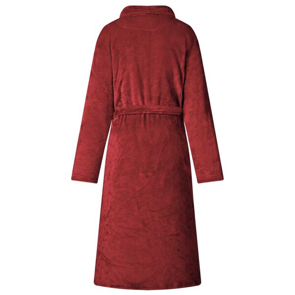 vidaXL Bathrobe without Hood Bordeaux Red L Flannel