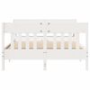 vidaXL Bed Frame without Mattress White 120x190 cm Small Double Solid Wood Pine