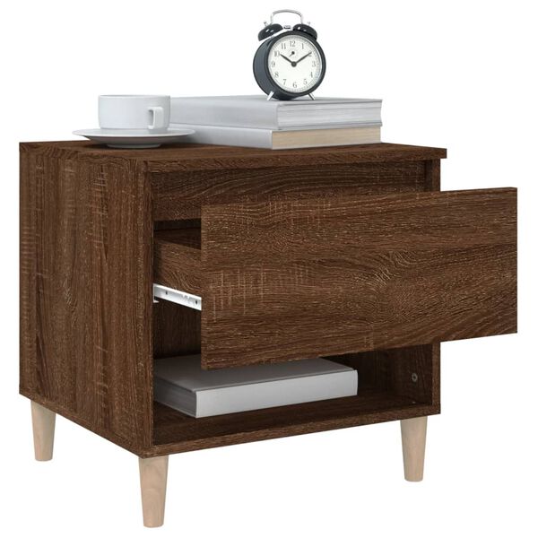 vidaXL Bedside Tables 2 pcs Brown Oak 50x46x50 Engineered Wood