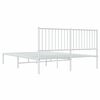 vidaXL Metal Bed Frame without Mattress with Headboard White 160x200cm