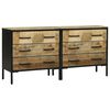 vidaXL Sideboards 27.56 x 13.78 x 27.56 in Natural Solid Mango Wood