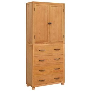 vidaXL Storage Furniture Set with Shelf 2 pcs Natural 80 x 35 x 185 cm