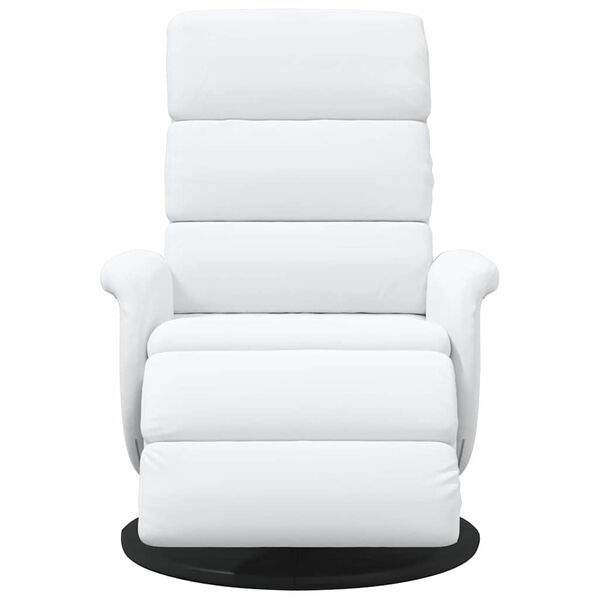 vidaXL Recliner Chair with Footrest White 98 x 71 x 106 cm PU