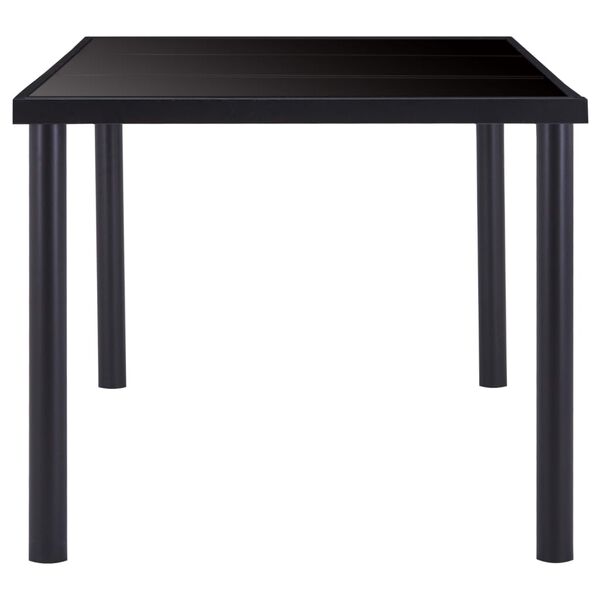 vidaXL Dining Table Black 180x90x75 cm Tempered Glass