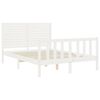 vidaXL Bed Frame without Mattress White 140x200 cm Solid Wood Pine