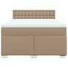 vidaXL Box Spring Bed with Mattress Cappuccino 160x200 cm Faux Leather
