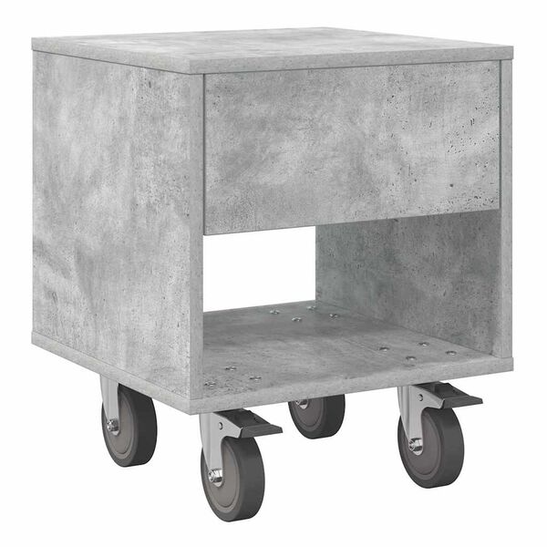 vidaXL Bedside Table Concrete Grey 40.5 x 40 x 48 cm Engineered Wood