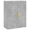 vidaXL Wall Mounted Cabinet Concrete Grey 69,5x34x90 cm