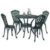 vidaXL Garden Dining Set 5 pcs Green Aluminium