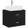 vidaXL Bathroom Furniture Set Black Oak Engineered Wood