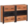 vidaXL Sideboard 3 pcs Brown 110 x 30 x 75 cm Solid Acacia Wood