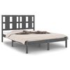 vidaXL Bed Frame without Mattress Grey 135x190 cm Solid Wood