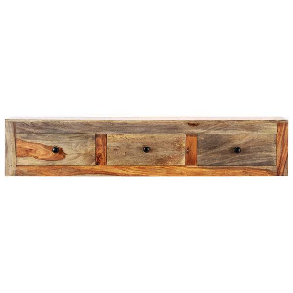 vidaXL Wall Console Table 100x25x20 cm Solid Acacia Wood