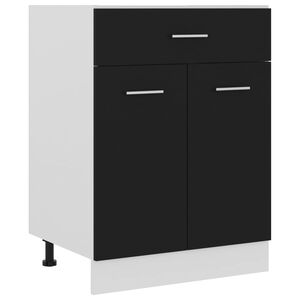 vidaXL Drawer Bottom Cabinet Lyon Black 60x46x81.5 cm Engineered Wood