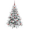 vidaXL Artificial Christmas Tree with 150 LEDs White 120 cm PE and PVC