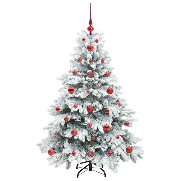 vidaXL Artificial Christmas Tree with 150 LEDs White 120 cm PE and PVC