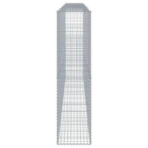 vidaXL Gabion Basket with Cover 500x50x200 cm Galvanised Iron