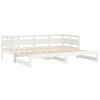 vidaXL Pull-out Day Bed without Mattress White 2x(80x200) cm