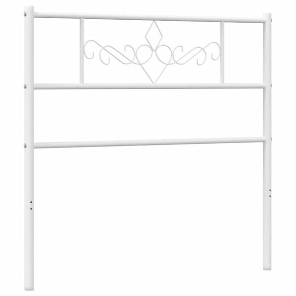 vidaXL Metal Replace Headboard White 75 cm