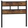 vidaXL Headboard Smoked Oak 100 cm Iron and Engineered Wood