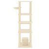 vidaXL Cat Tree with Sisal Scratching Posts Cream 154 cm