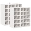 vidaXL Wine Rack 2 pcs White 56 x 25 x 56 cm Solid Pine Wood