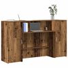 vidaXL Reception Desk Old Wood 180x50x103.5 cm Engineered Wood