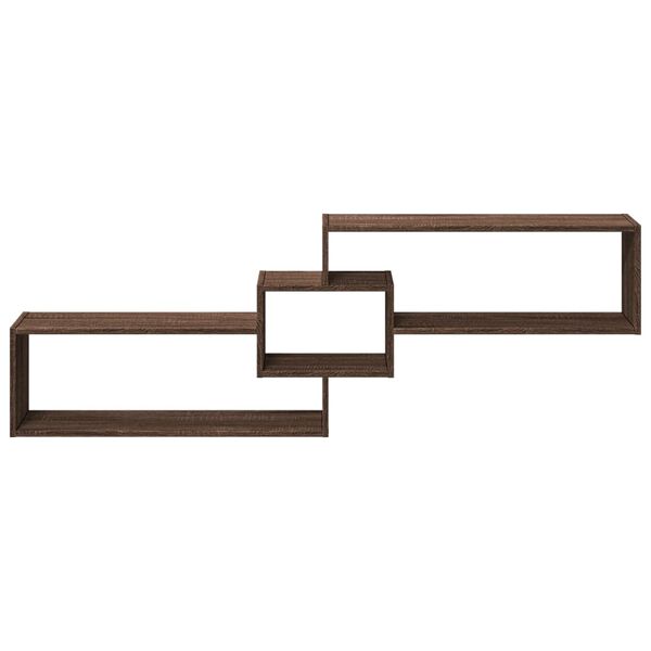 vidaXL Wall Cabinet 158x18x53 cm Brown Oak Engineered Wood