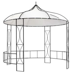 vidaXL Gazebo 300x290 cm White Round