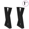 vidaXL Coffee Table Legs 2 pcs Black 38x(42-43.3) cm Steel