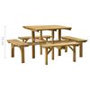 vidaXL 4-Side Picnic Table 172x172x73 cm Impregnated Pinewood