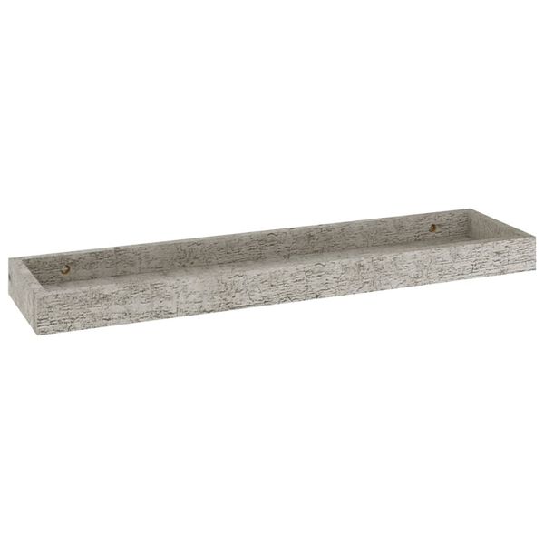 vidaXL Loggia Wall Shelves 4 pcs Concrete Grey 60x15x4 cm MDF