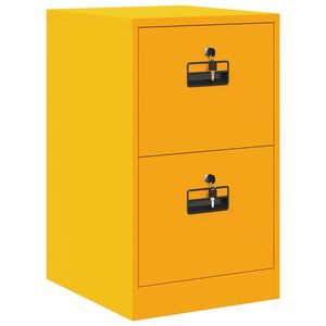 vidaXL File Cabinet Mustard Yellow 44 x 50 x 74.5 cm Cold-Rolled Steel