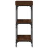 vidaXL Console Table with Shelves Brown Oak 75x30x80 cm