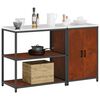 vidaXL Kitchen Storage Set with Shelf 2 pcs Rusty Weathering Steel