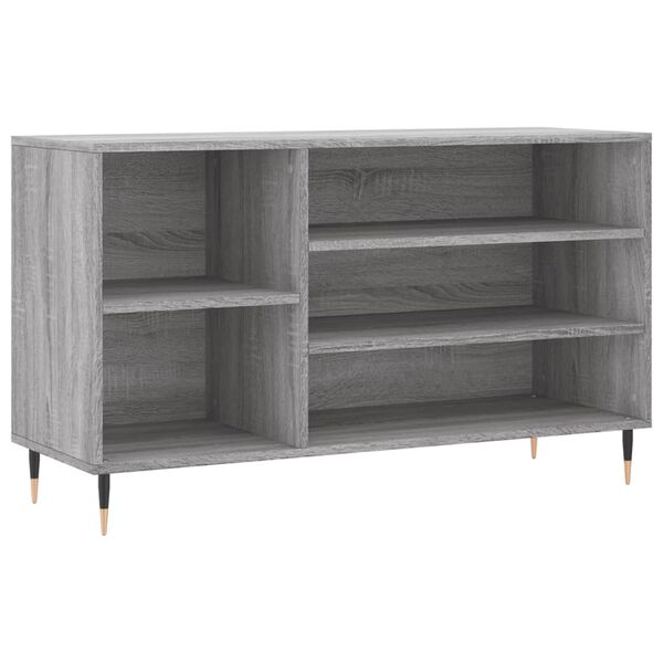 vidaXL Shoe Cabinet Grey Sonoma 102x36x60 cm Engineered Wood
