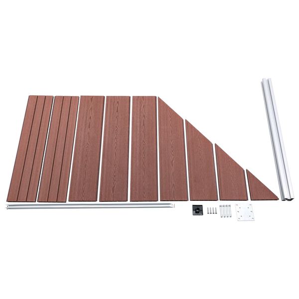 vidaXL WPC Fence Set 1 Square + 1 Slanted 273x186 cm Brown