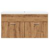 vidaXL Bathroom Sink Cabinet with Built-in Basin Artisan Oak