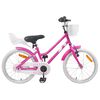 vidaXL Kids Bike 18 Inches for 5-7 Years Old Dark Pink