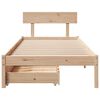 vidaXL Bed Frame without Mattress 90x200 cm Solid Wood Pine