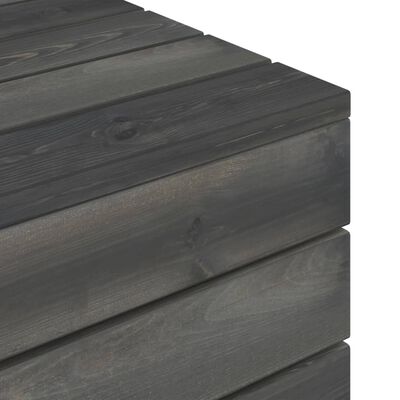 vidaXL Garden Pallet Table Solid Pinewood Dark Grey