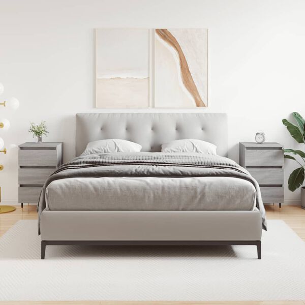 vidaXL Bedside Cabinets 2 pcs Grey Sonoma 40x35x69 cm Engineered Wood