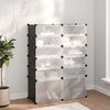vidaXL Shoe Rack Black 94x37x125 cm PP