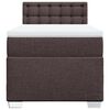 vidaXL Box Spring Bed with Mattress Dark Brown 90x200 cm Fabric