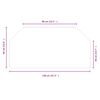vidaXL Fireplace Glass Plate Hexagon 120x60 cm