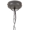 vidaXL Industrial Hanging Lamp Grey Round 32 cm E27 Solid Mango Wood