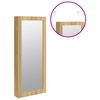 vidaXL Mirror Jewellery Cabinet with LED Lights Wall Mounted